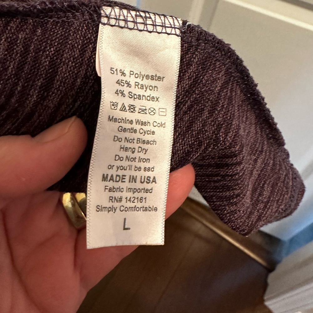 Lularoe Purple Heathered Sarah Sweater - Picture 3 of 4